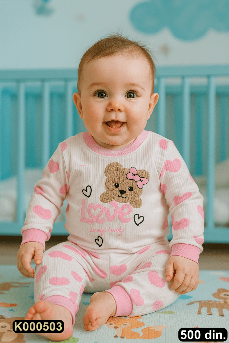 Pamučna pidžama iz 2 dela (62-74)