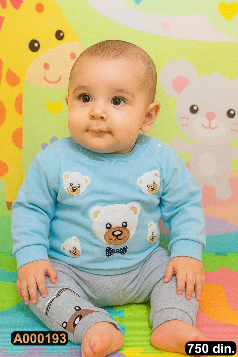 Pamučni komplet iz 2 dela (68-80)