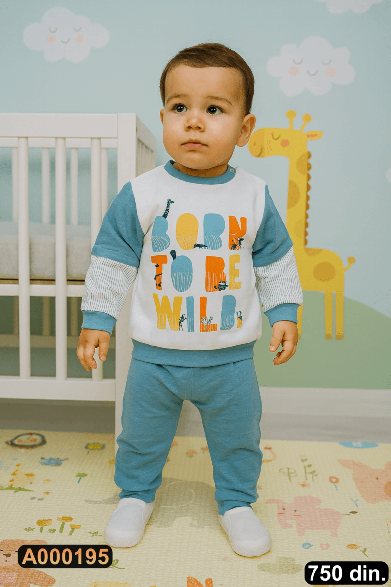 Pamučni komplet iz 2 dela (68-80)