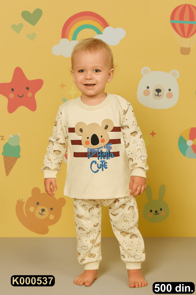 Pamučna pidžama iz 2 dela (80-116)