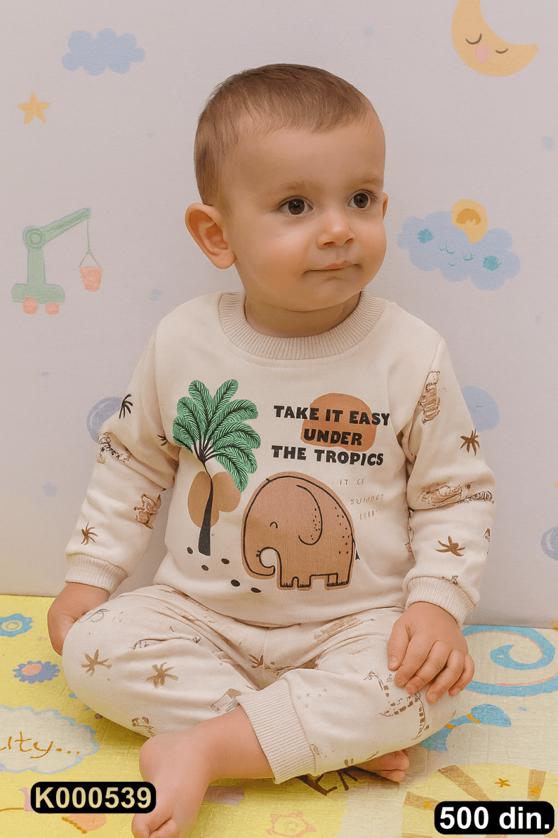 Pamučna pidžama iz 2 dela (62-98)