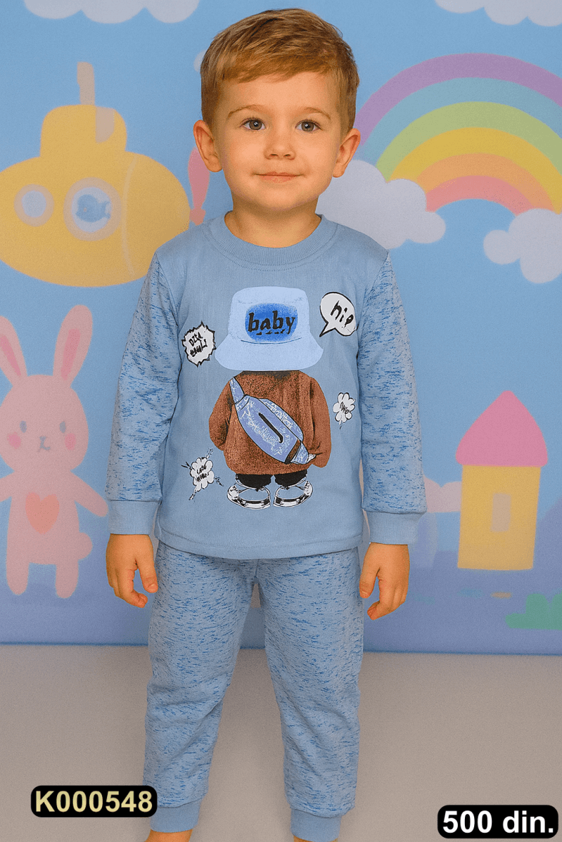 Pamučna pidžama iz 2 dela (104-116)