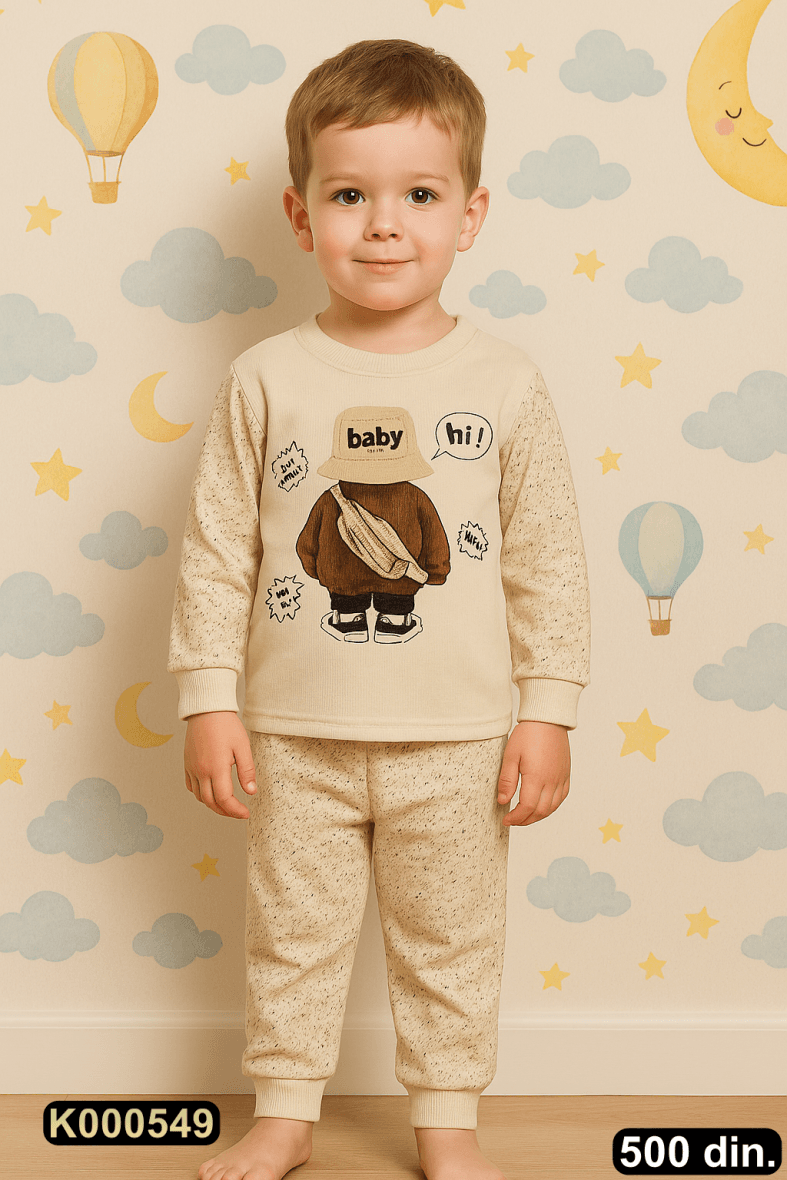 Pamučna pidžama iz 2 dela (104-116)