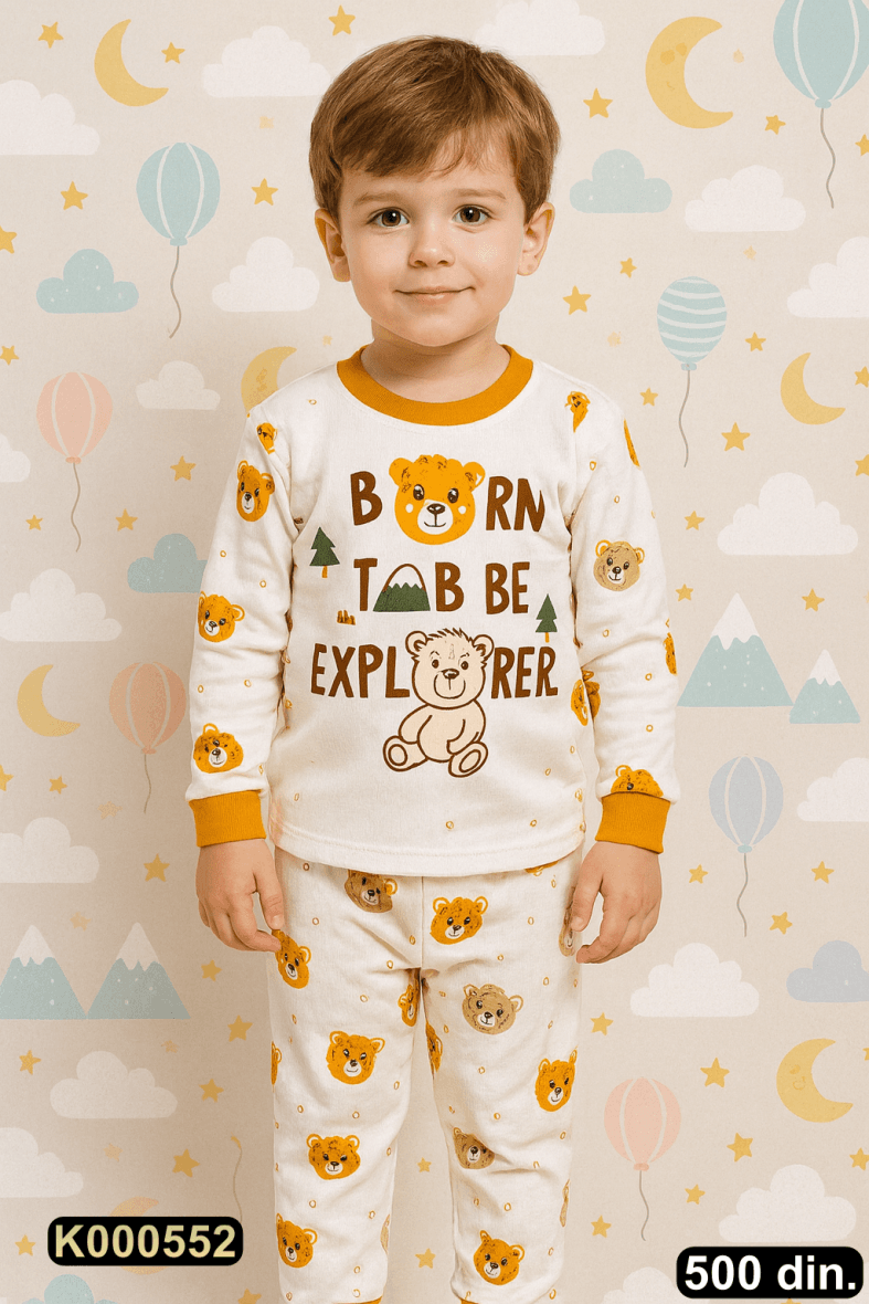 Pamučna pidžama iz 2 dela (104-116)