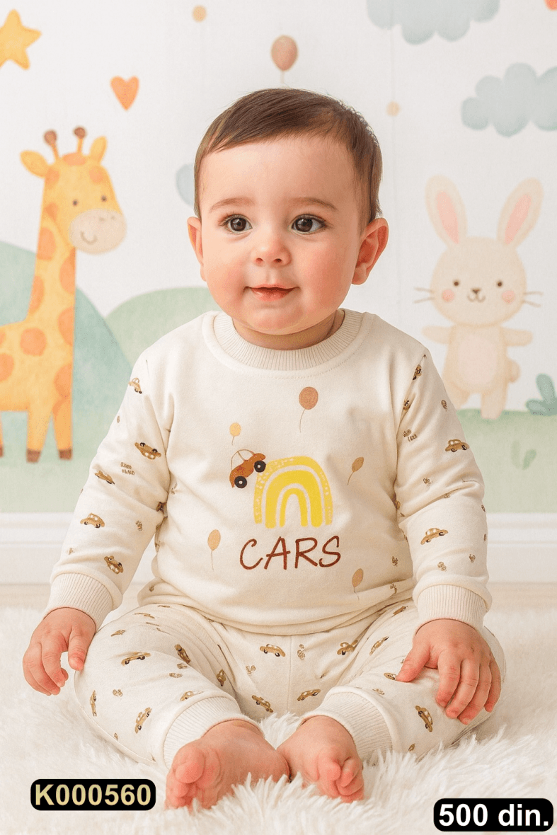 Pamučna pidžama iz 2 dela (62-74)