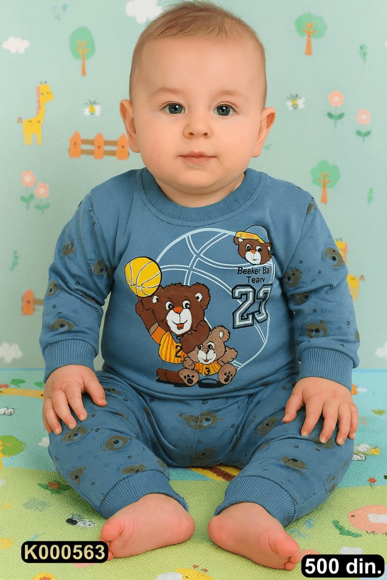 Pamučna pidžama iz 2 dela