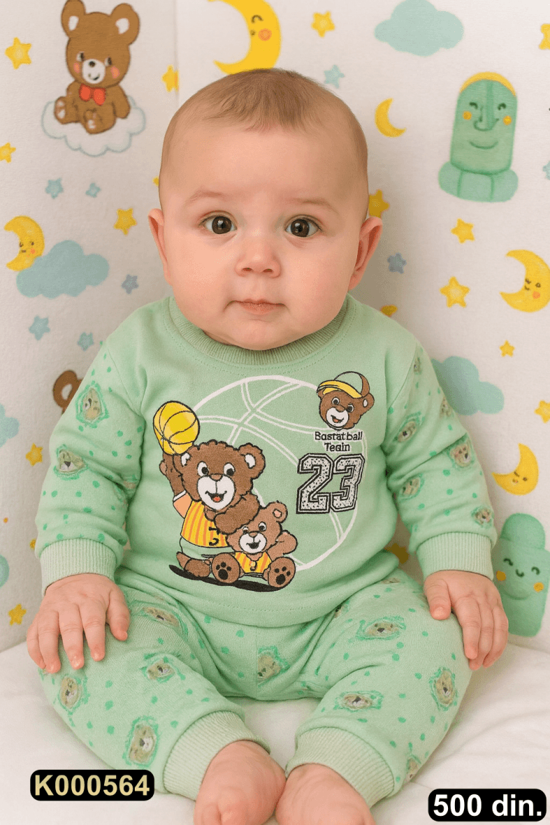 Pamučna pidžama iz 2 dela (62-74)