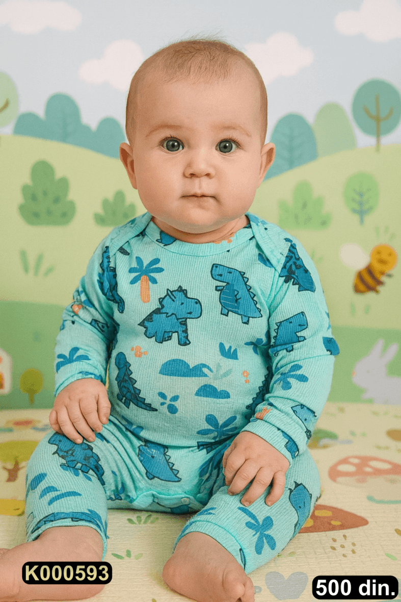 Pamučni komplet iz 2 dela – bodić i pantalonice (62-74)