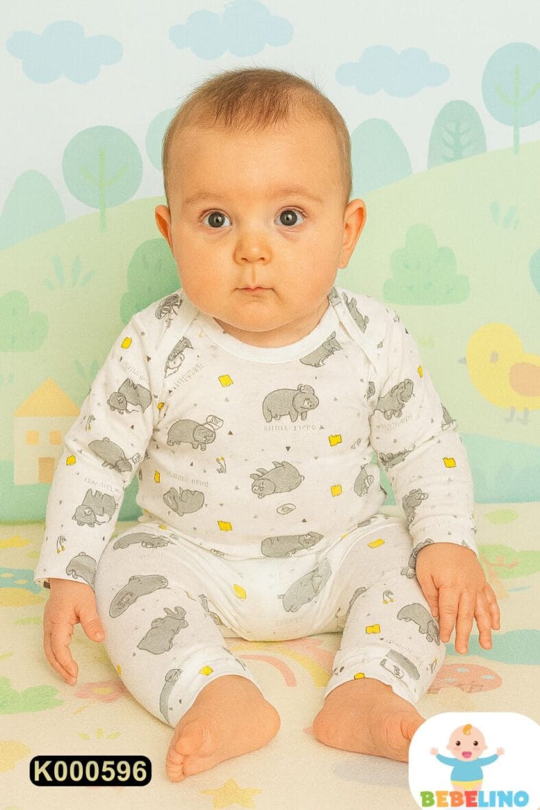 Pamučni komplet iz 2 dela – bodić i pantalonice
