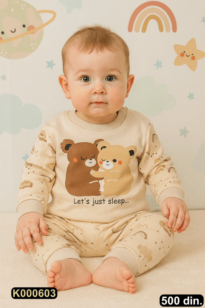 Pamučna pidžama iz 2 dela (62-74)