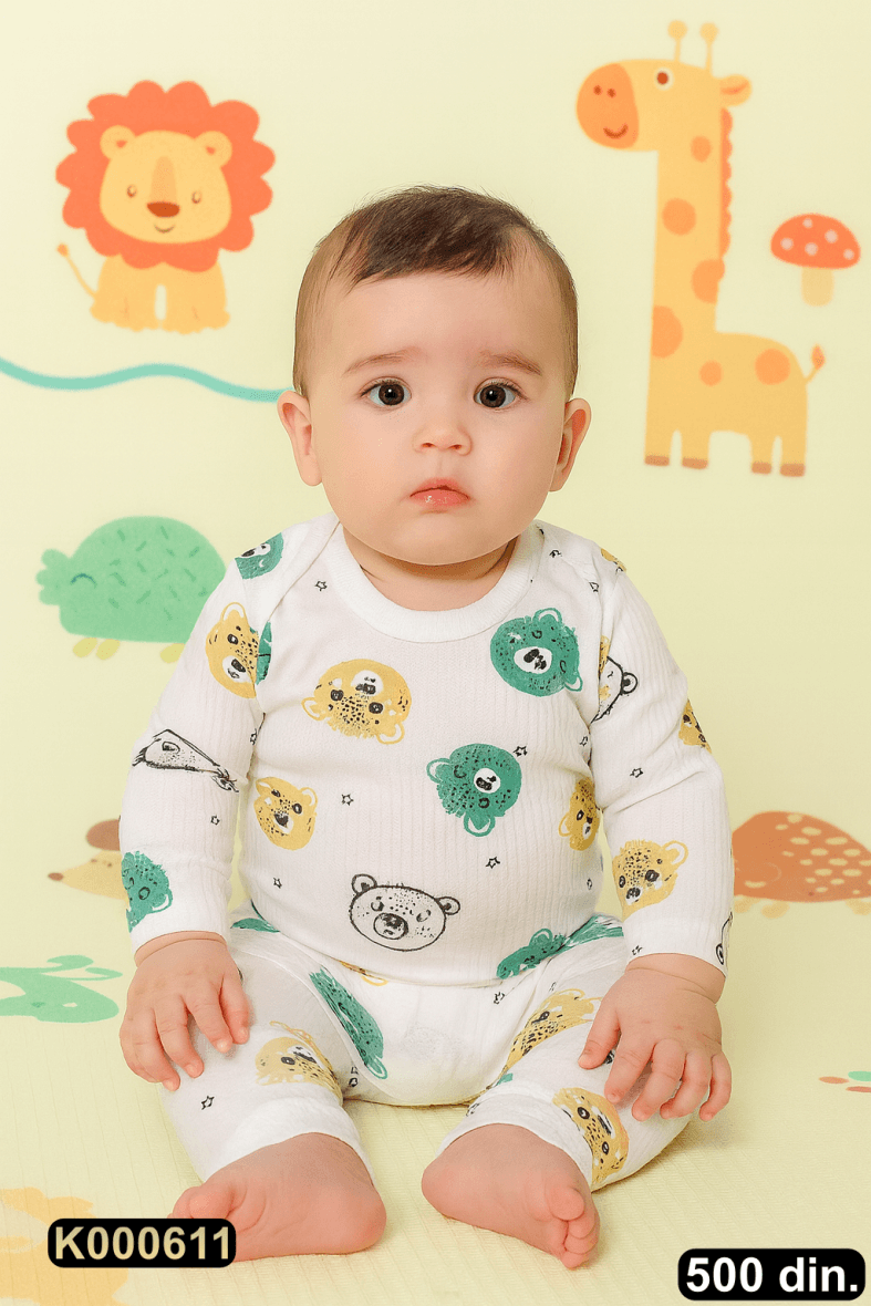 Pamučni komplet iz 2 dela – bodić i pantalonice (62-74)