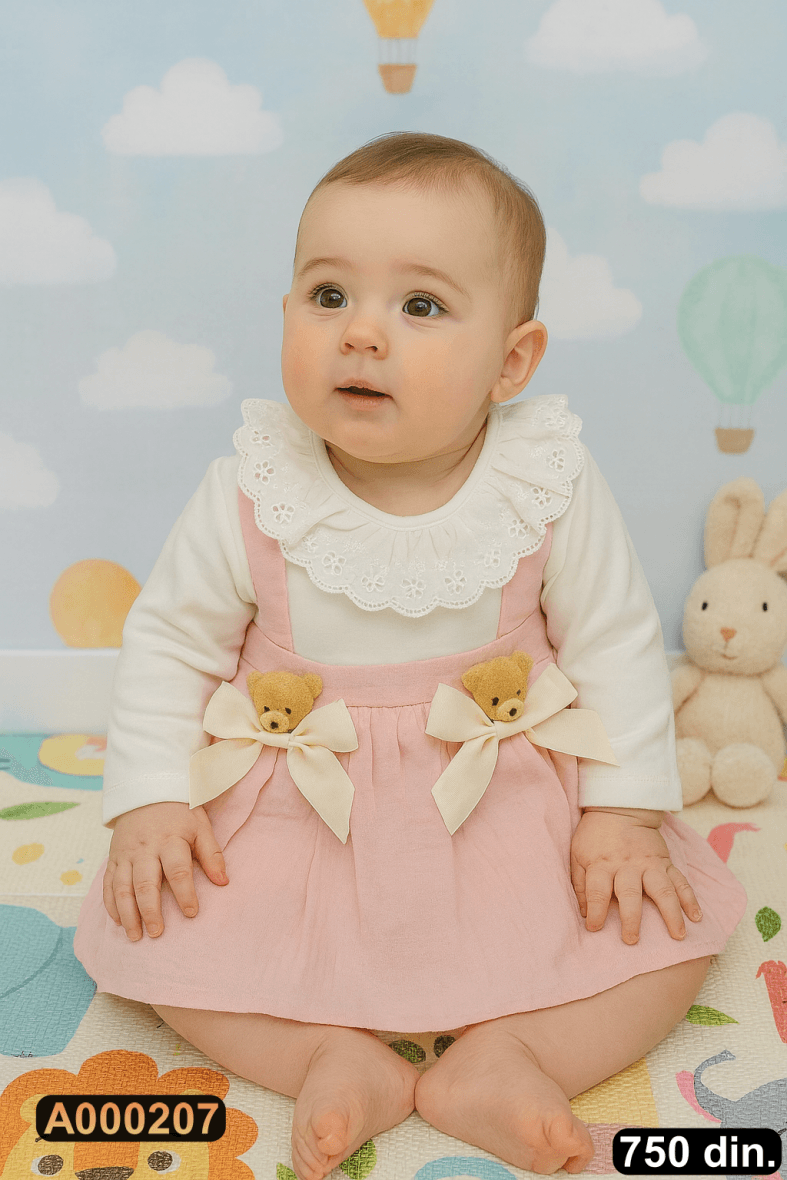 Pamučna bebi haljina (68-86)