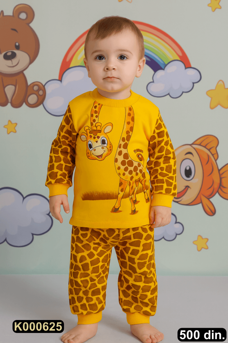 Pamučna pidžama iz 2 dela (80-92)