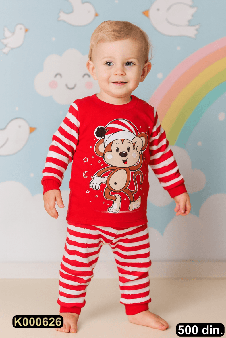 Pamučna pidžama iz 2 dela (80-92)