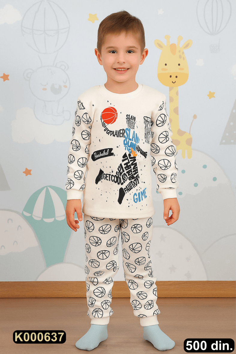 Pamučna pidžama iz 2 dela (104-116)