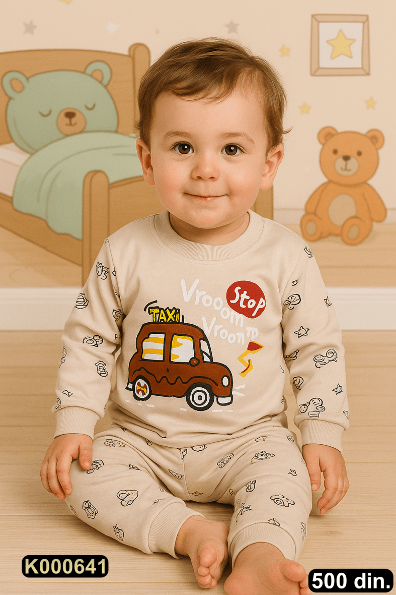 Pamučna pidžama iz 2 dela (62-116)