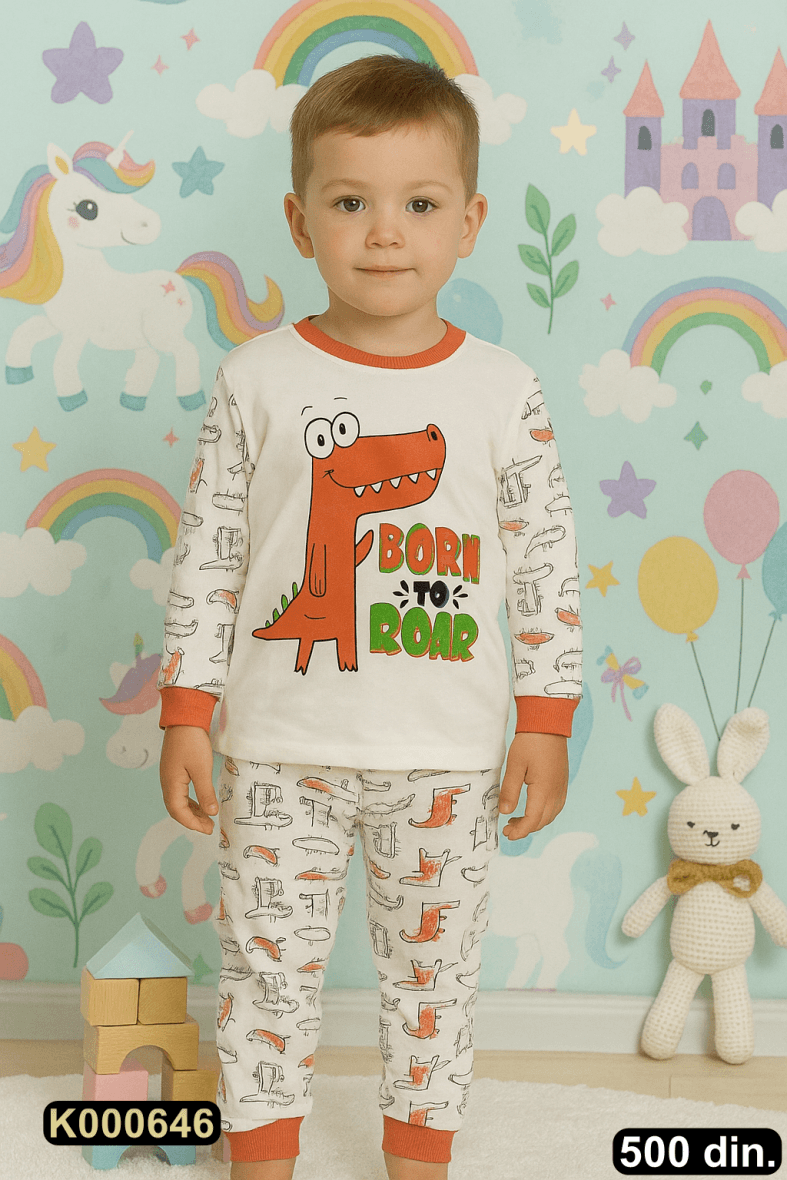 Pamučna pidžama iz 2 dela (104-116)