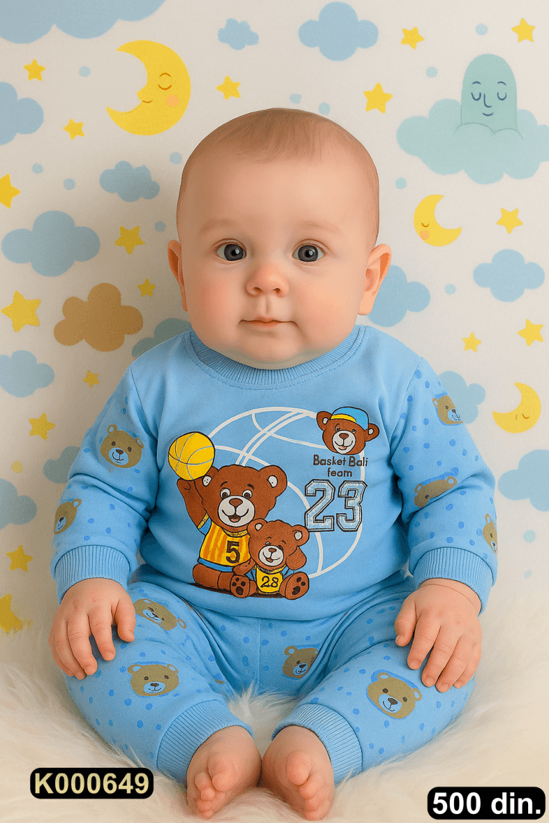 Pamučna pidžama iz 2 dela (62-74)