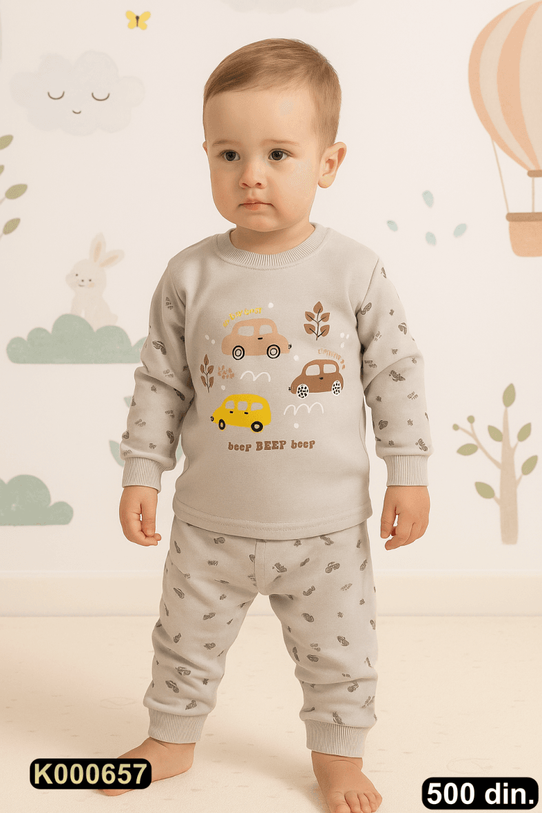 Pamučna pidžama iz 2 dela (80-98)