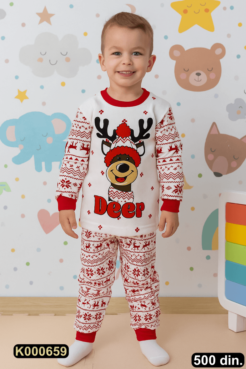 Pamučna pidžama iz 2 dela (104-116)