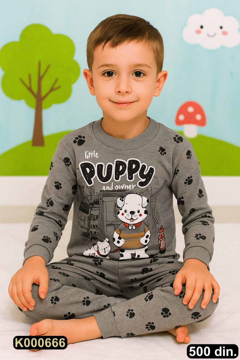 Pamučna pidžama iz 2 dela