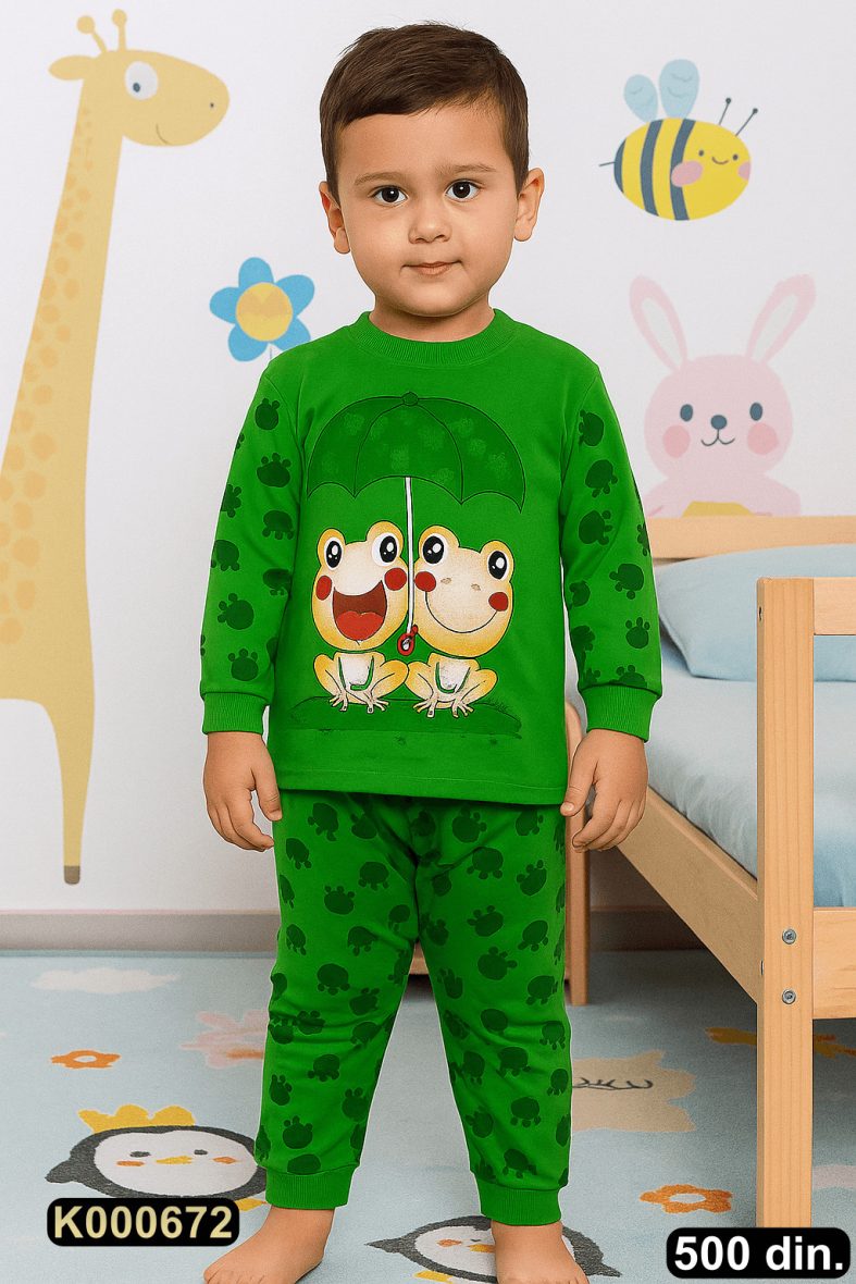 Pamučna pidžama iz 2 dela