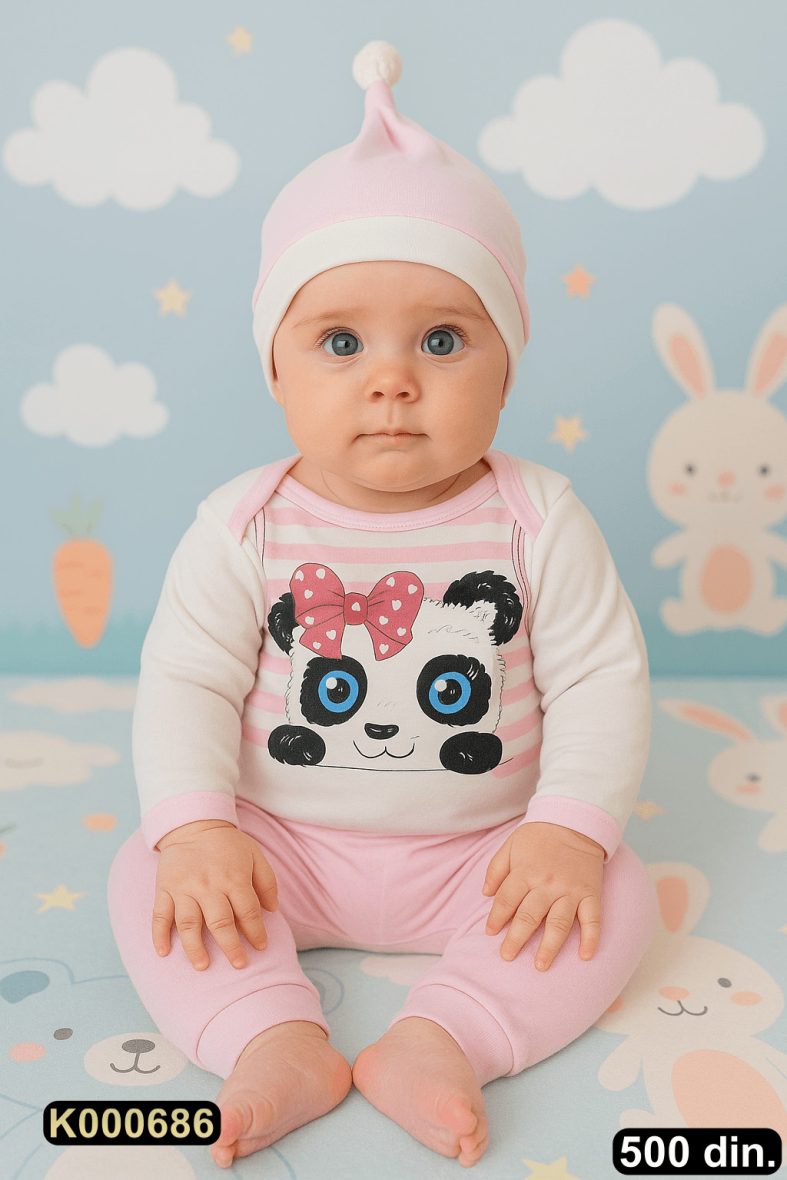 Pamučni komplet iz 3 dela | Bebelino Kids Pamučni komplet iz 3 dela