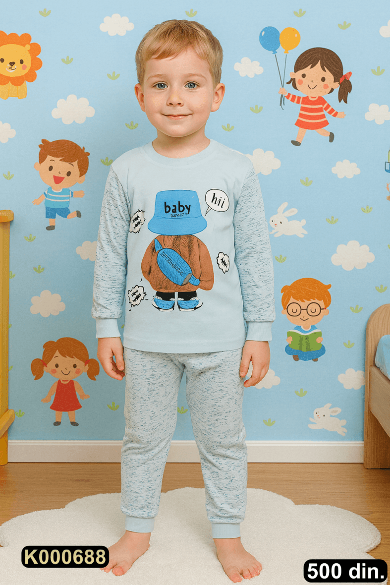 Pamučna pidžama iz 2 dela (80-116)