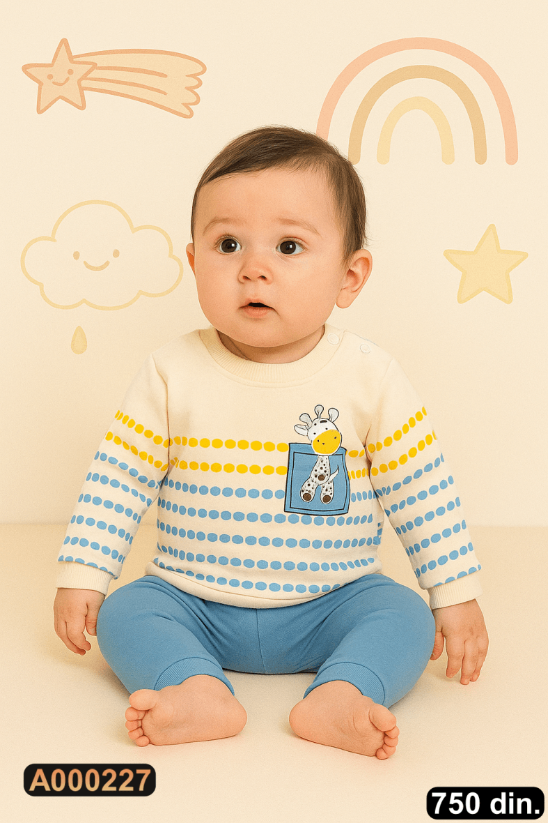 Pamučni komplet iz 2 dela (68-80)