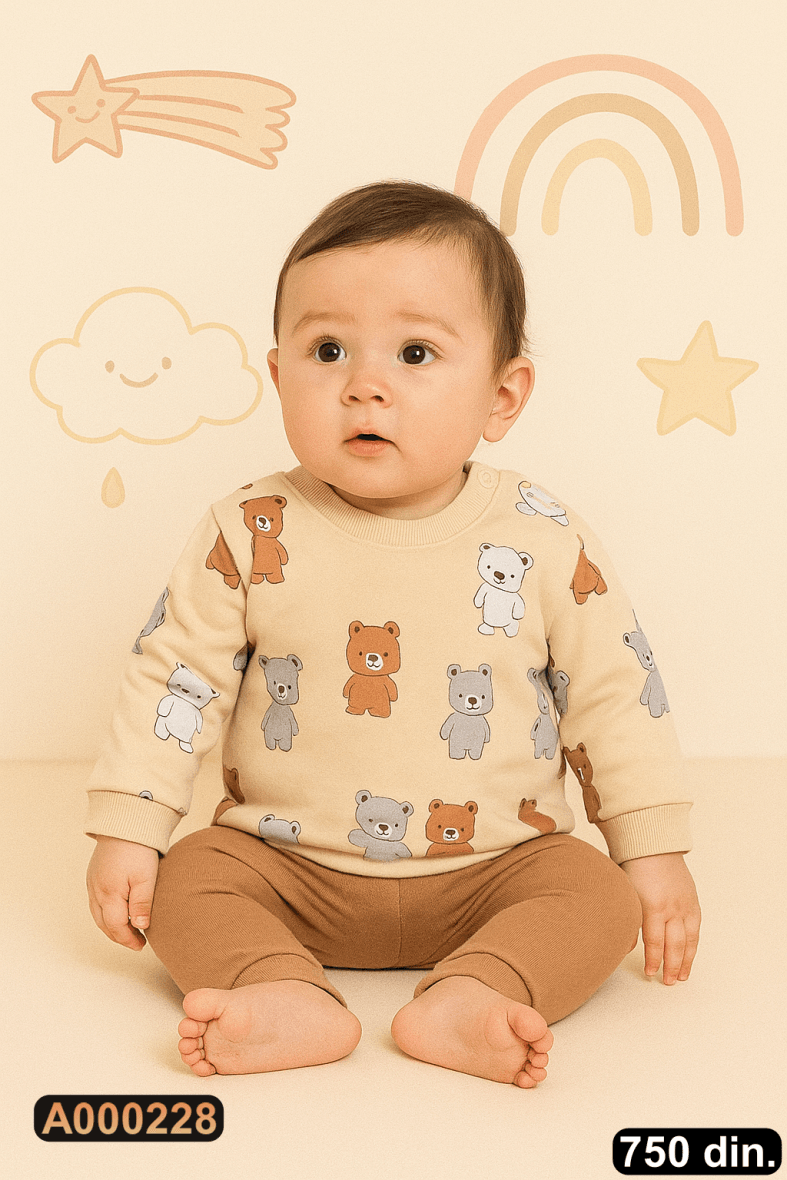 Pamučni komplet iz 2 dela (68-80)