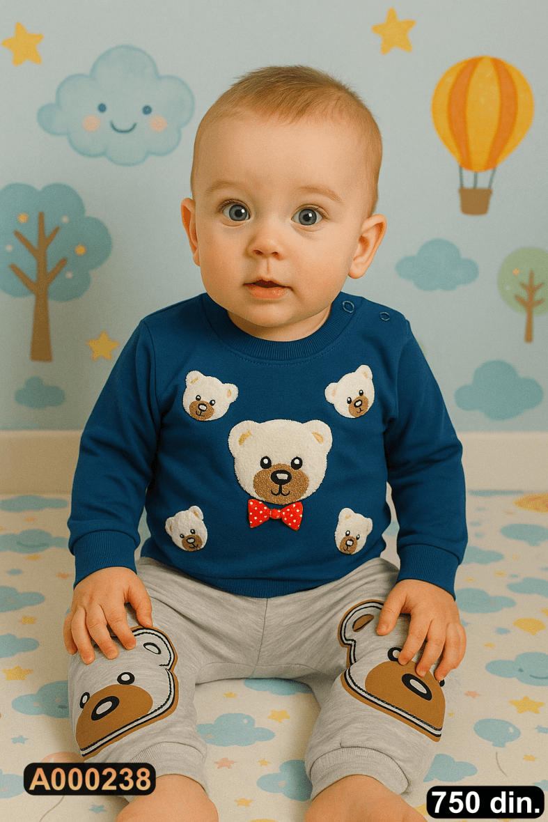 Pamučni komplet iz 2 dela (68-80)