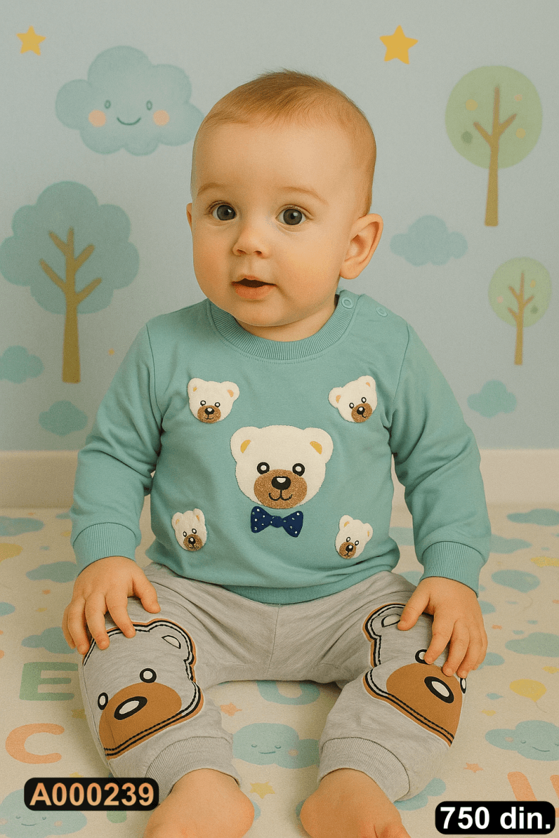 Pamučni komplet iz 2 dela (68-80)