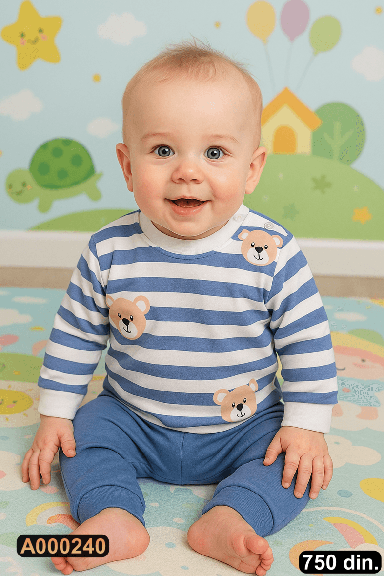 Pamučni komplet iz 2 dela (68-80)