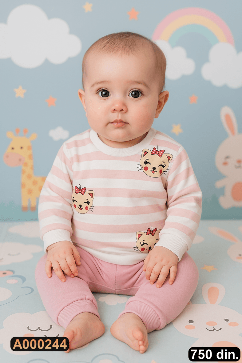 Pamučni komplet iz 2 dela (68-80)