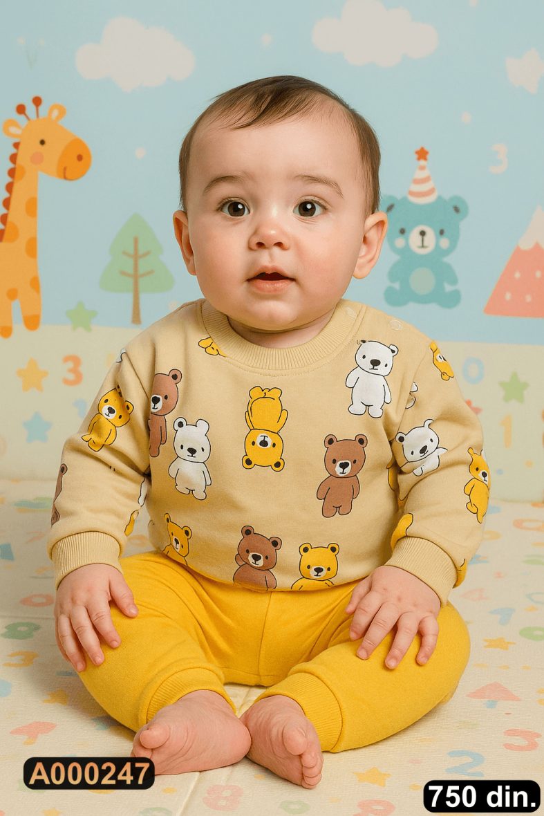 Pamučni komplet iz 2 dela (68-80)