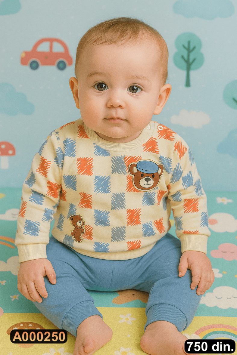 Pamučni komplet iz 2 dela (68-80)