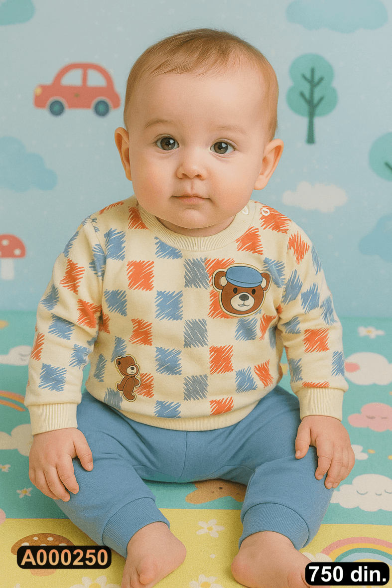 Pamučni komplet iz 2 dela (68-80)