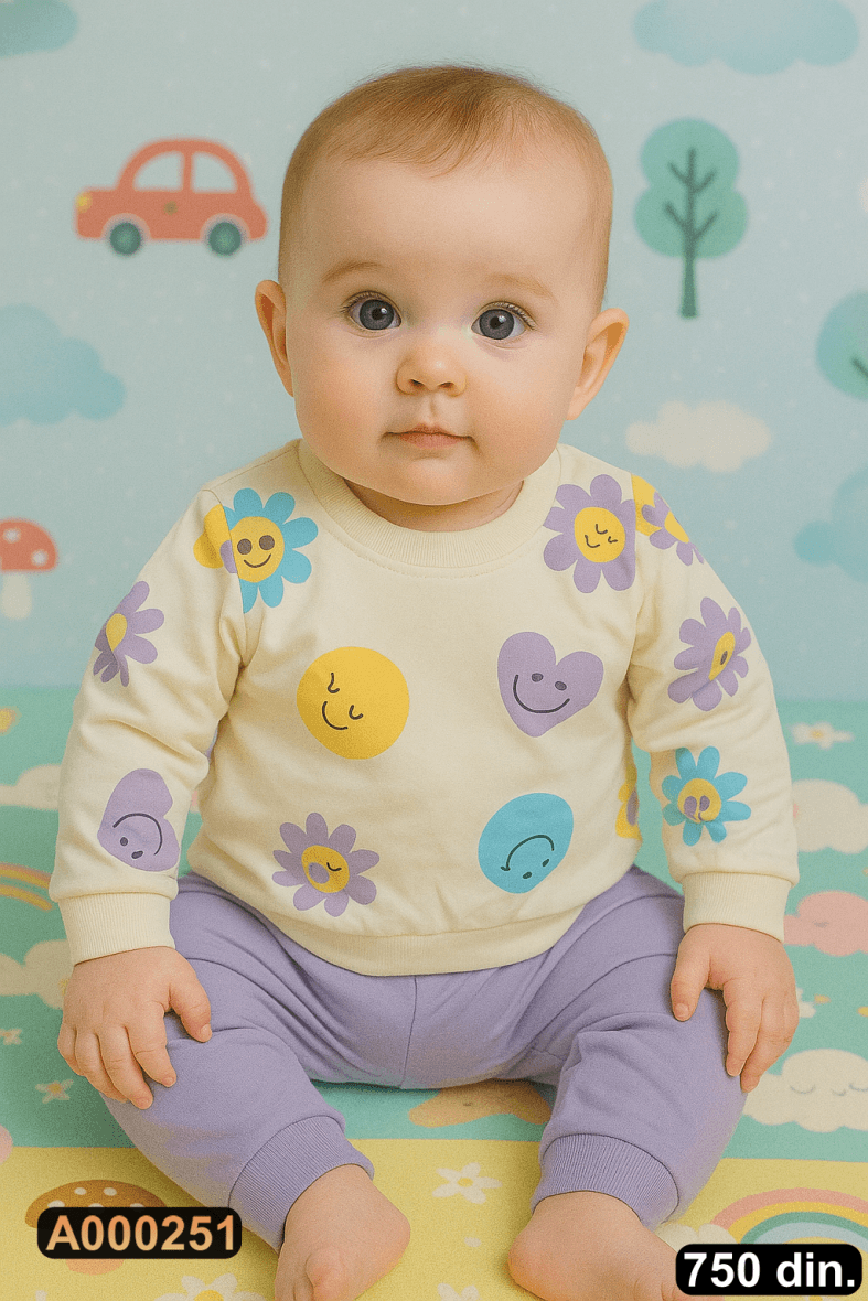 Pamučni komplet iz 2 dela (68-80)