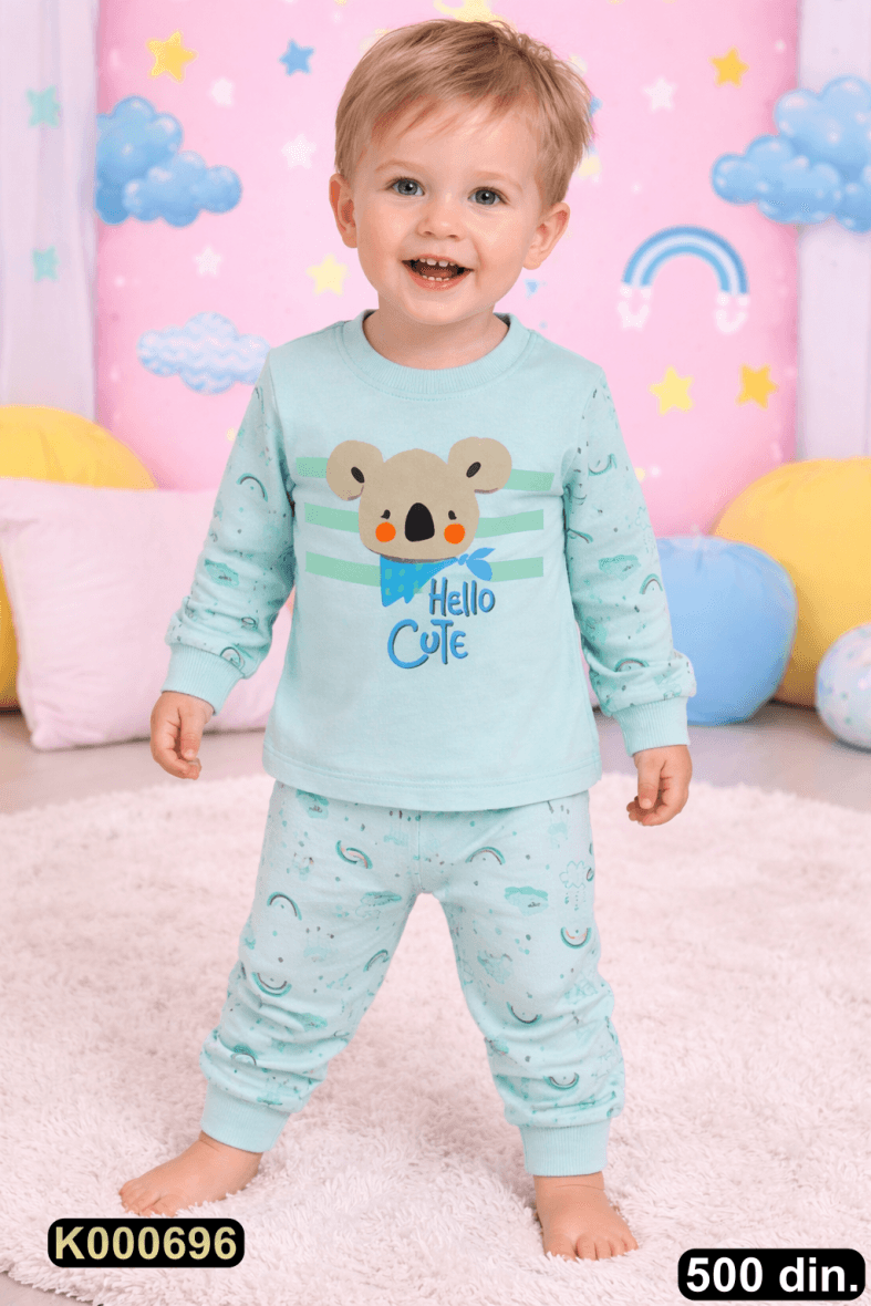 Pamučna pidžama iz 2 dela (80-98)