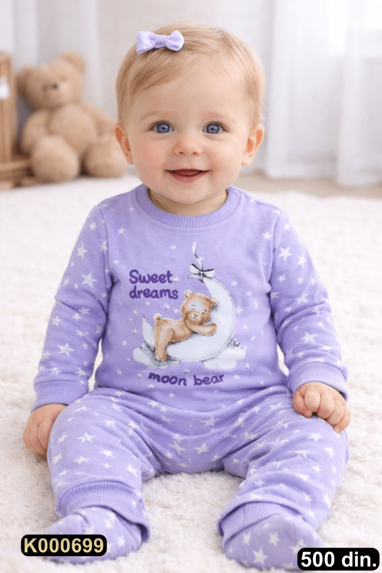 Pamučna pidžama iz 2 dela (62-74)