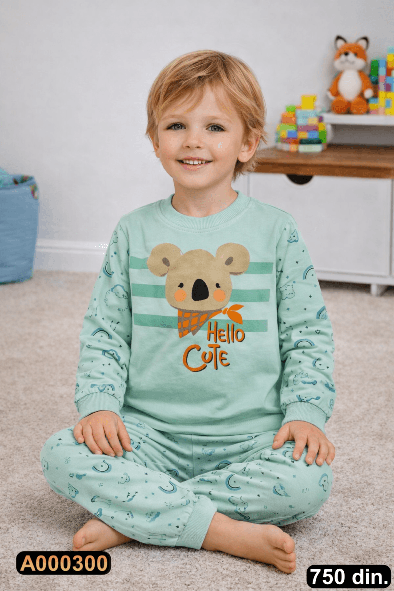 Pamučna pidžama iz 2 dela (104-116)