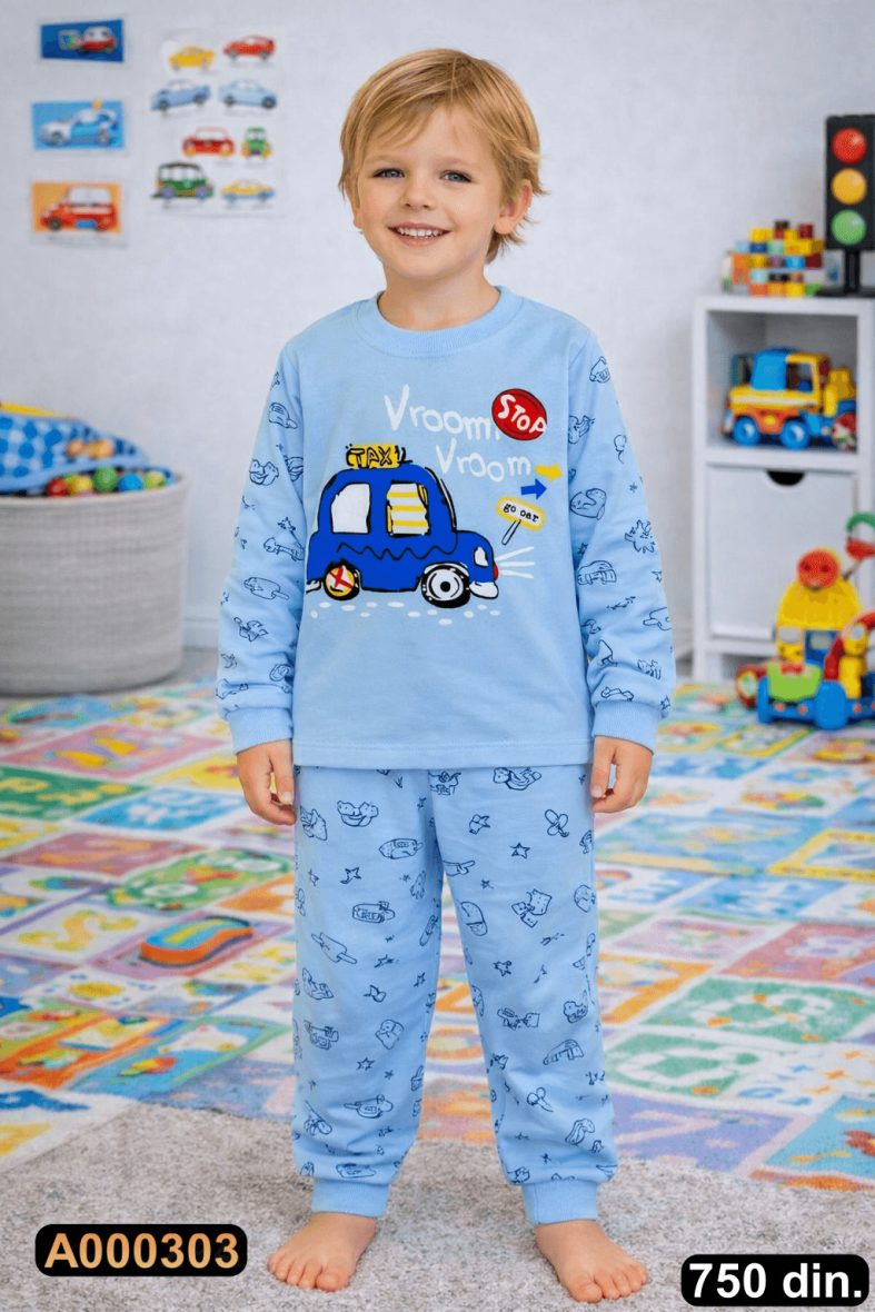 Pamučna pidžama iz 2 dela