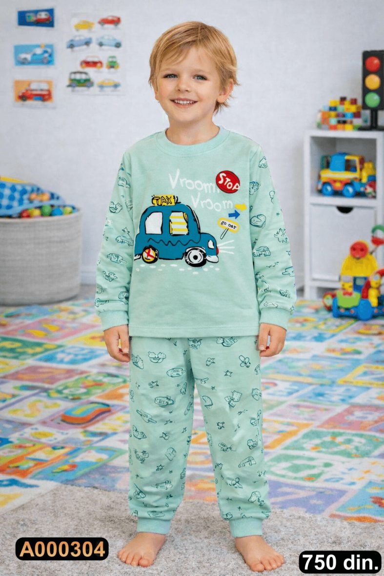 Pamučna pidžama iz 2 dela