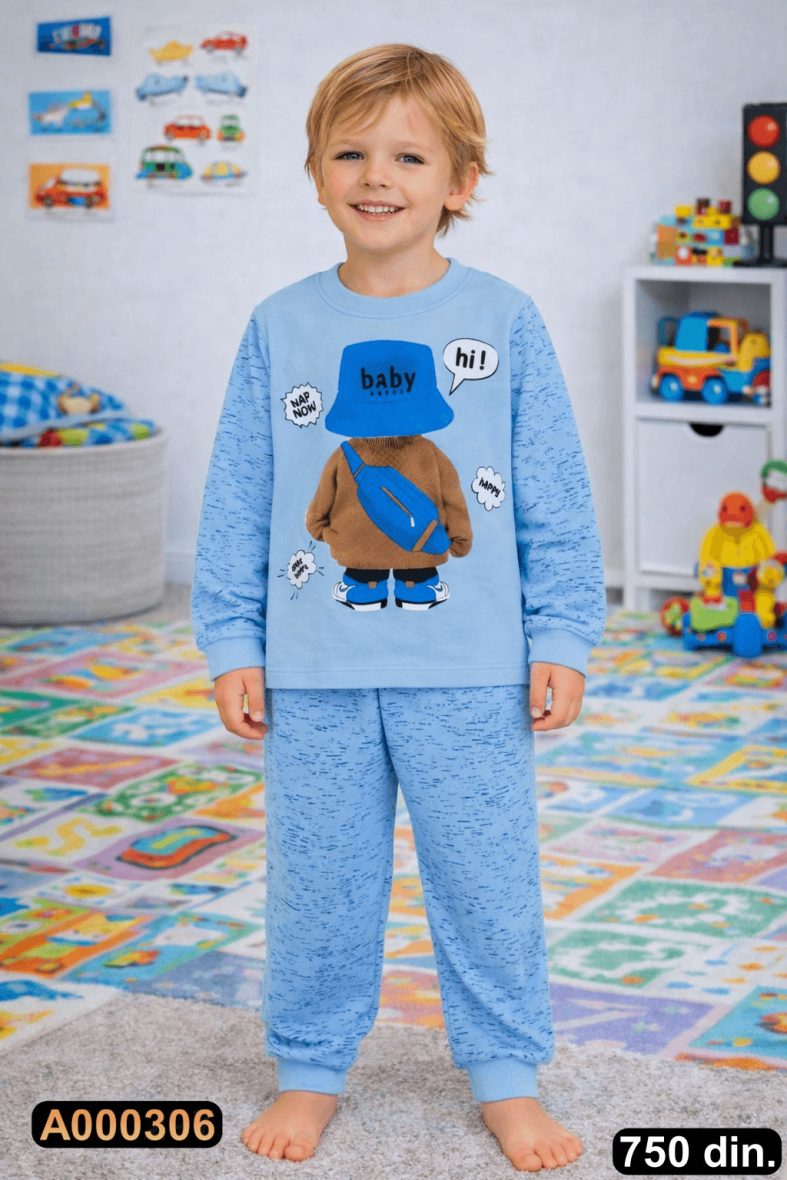 Pamučna pidžama iz 2 dela