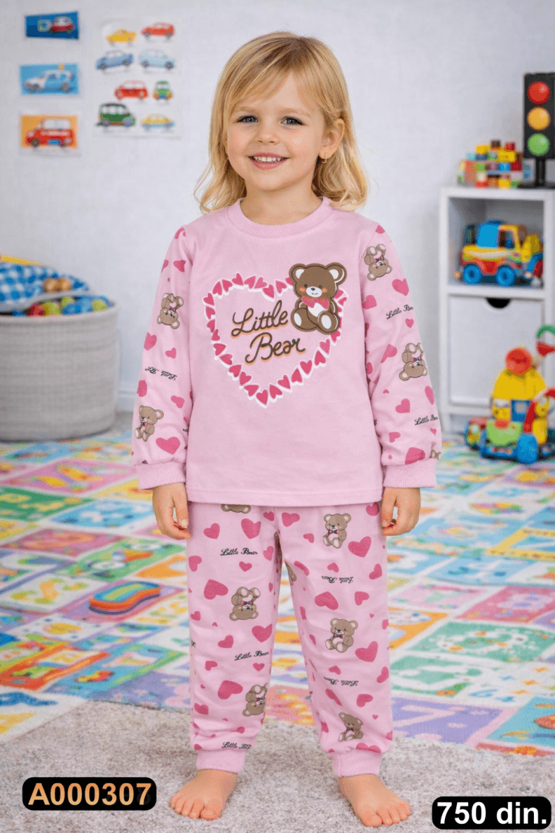 Pamučna pidžama iz 2 dela (104-116)