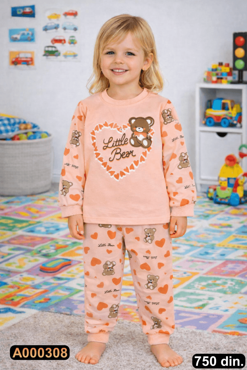 Pamučna pidžama iz 2 dela (104-116)