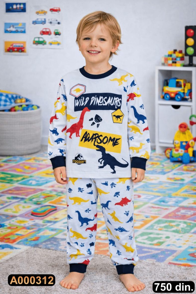Pamučna pidžama iz 2 dela