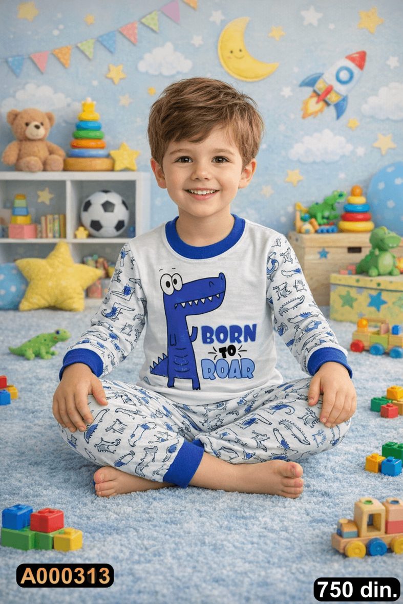 Pamučna pidžama iz 2 dela