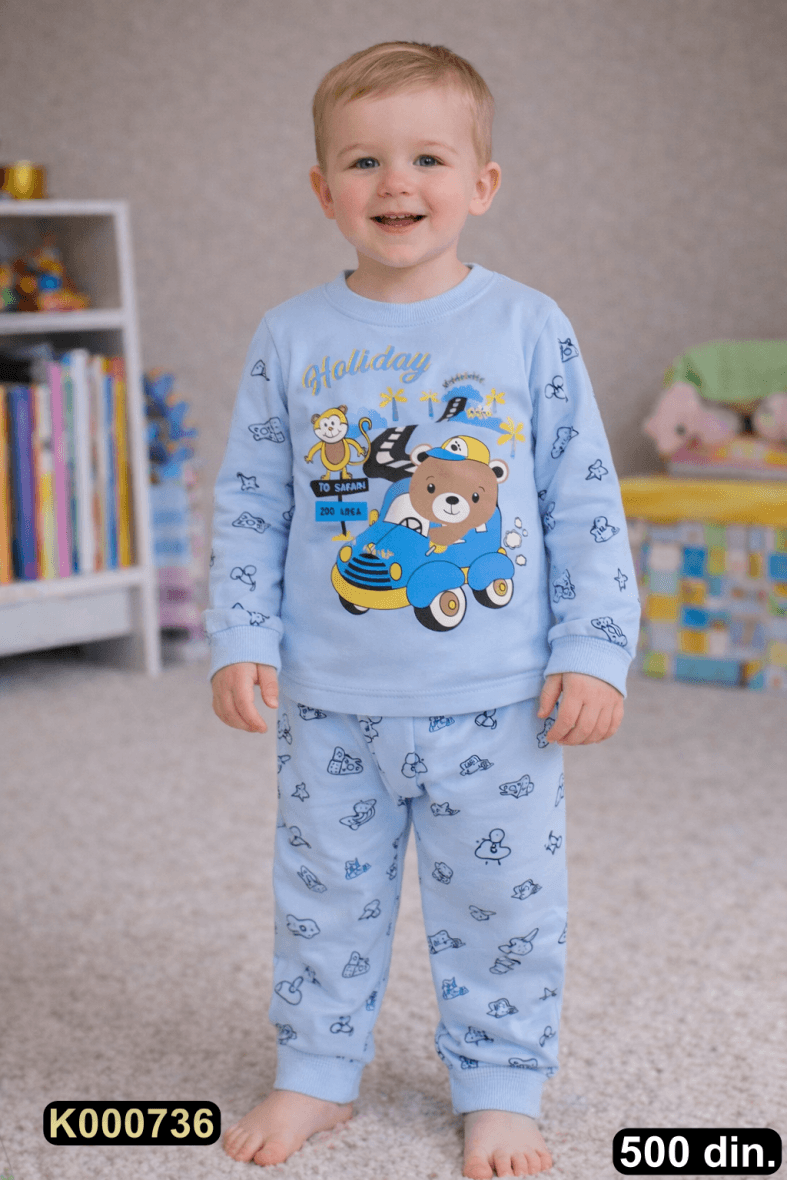 Pamučna pidžama iz 2 dela (80-98)