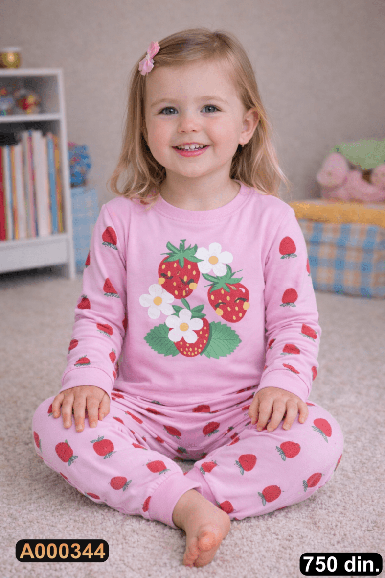 Pamučna pidžama iz 2 dela (104-116)